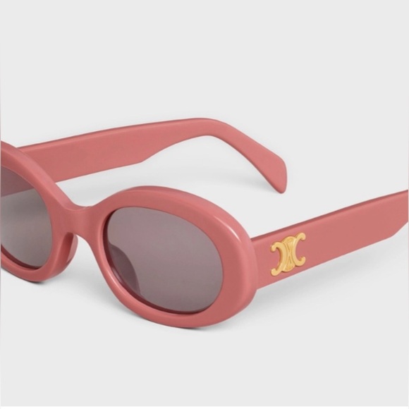 Celine Pink Oval Sunglasses the softest burnt pink ￼ - Picture 2 of 5